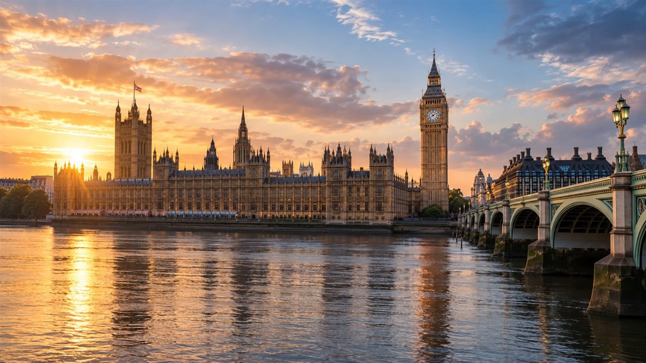 Big Ben and the Houses of Parliament beside the River Thames